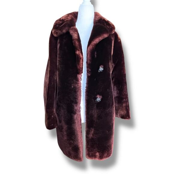 Vintage 1950s Dark Brown Mink Fur Coat Satin Lined Mid Century Luxe Evening - Picture 9 of 12